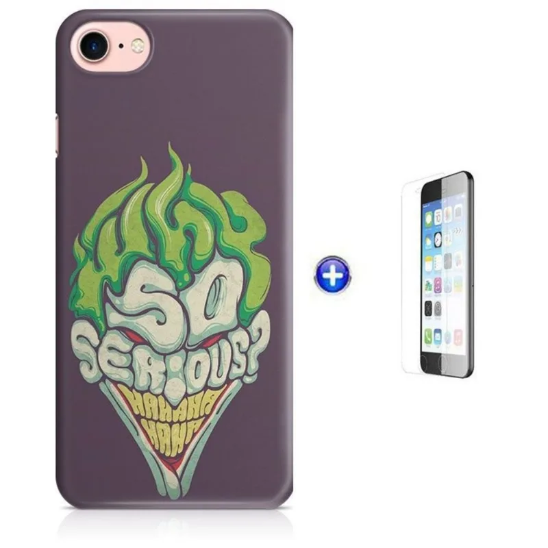 Kit Capa iPhone 7 - 4,7' Coringa Joker+ Pel Vidro (BD30)