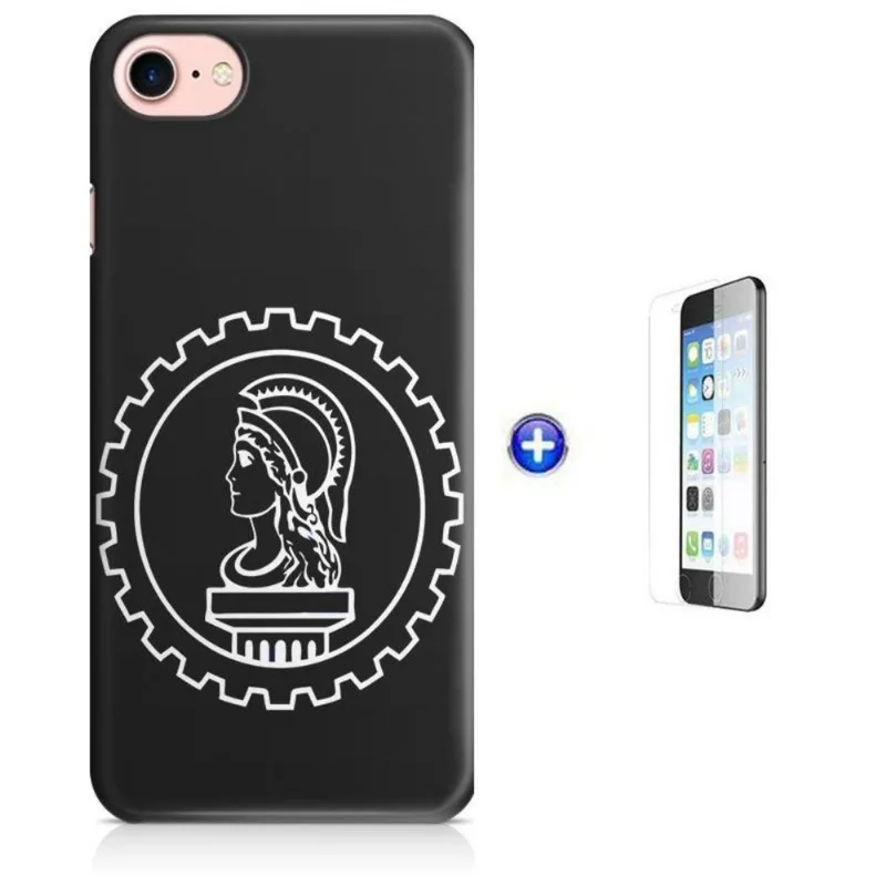 Kit Capa iPhone 7 - 4,7' Simbolo Engenharia + Pel Vidro B30