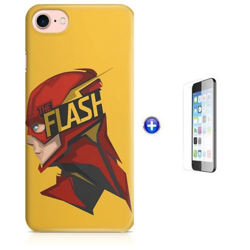 Kit Capa iPhone 7 - 4,7' The Flash Barry Allen+Pel Vidro B30