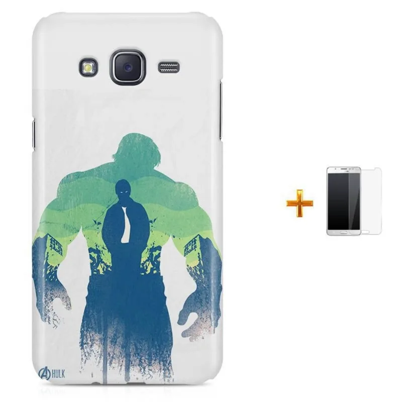 Kit Capa Galaxy J7 2016 Avengers Hulk + Pel (BD30)