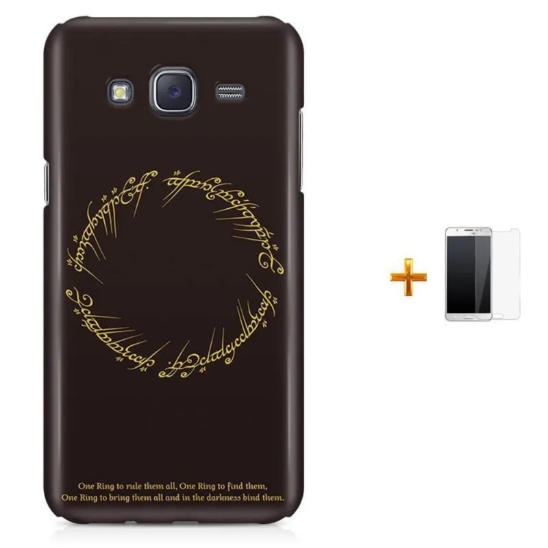 Kit Capa Galaxy J7 2016 Senhor dos Anéis The One Ring + Pel