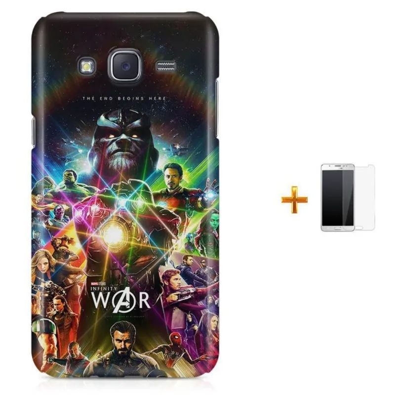 Kit Capa Galaxy J7 2016 Infity War Vingadores + Pel (BD30)