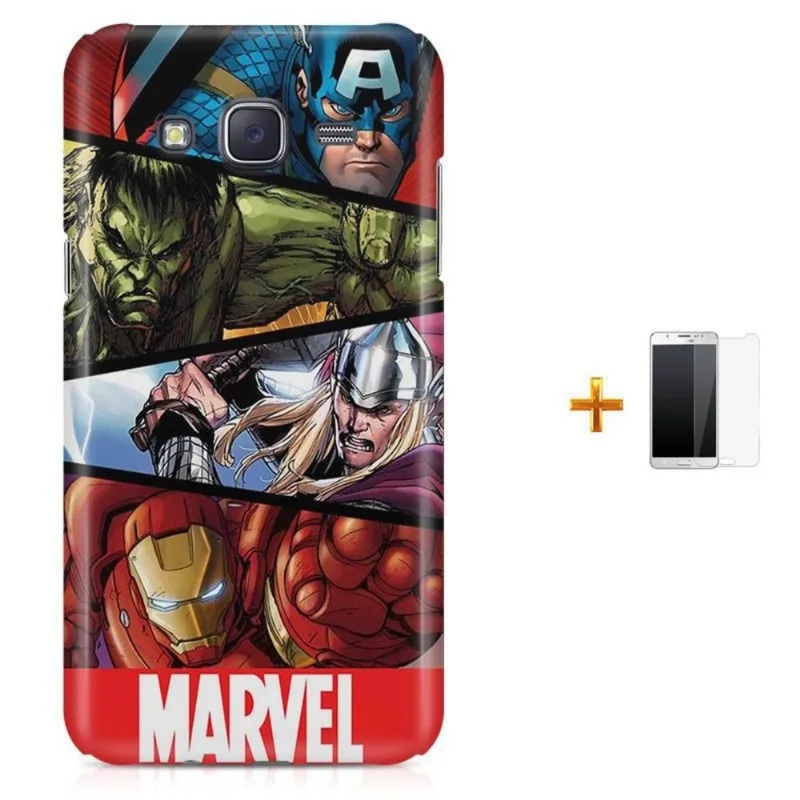 Kit Capa Galaxy J7 2016 Avengers Vingadores + Pel (BD30)