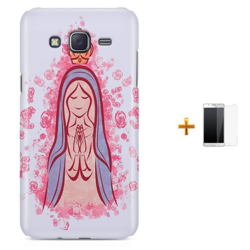 Kit Capa Galaxy J7 2016 Nossa Senhora Aparecida + Pel