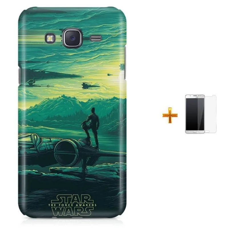 Kit Capa Galaxy J7 2016 Star Wars O Despertar da Força +Pel