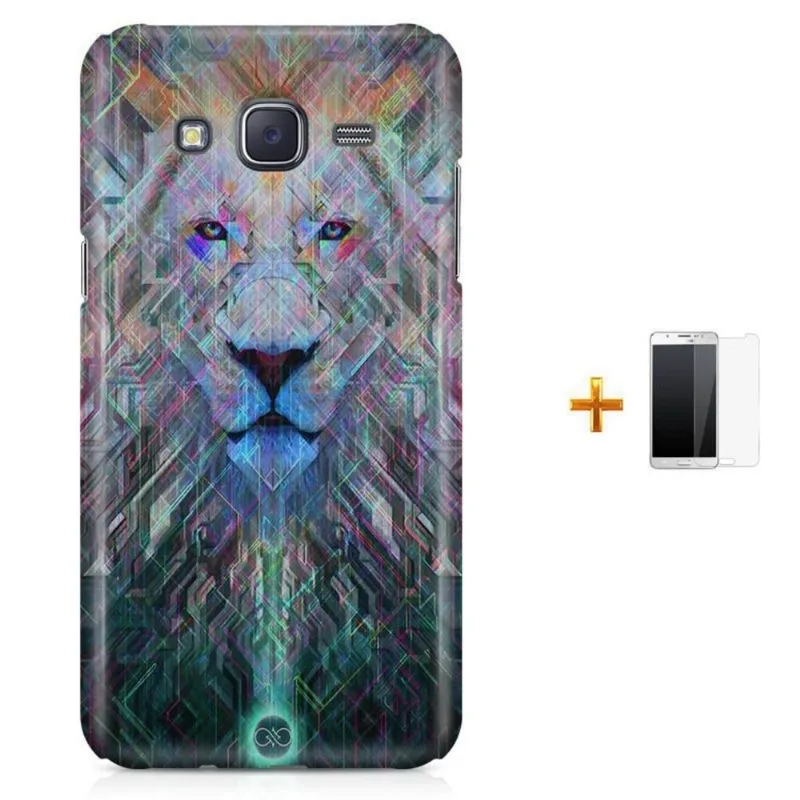 Kit Capa Galaxy J7 2016 Lion Leão + Pel (BD30)