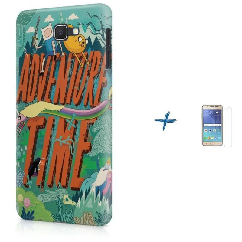 Kit Capa Galaxy J7 Prime Hora Aventure Adventure time + Pel