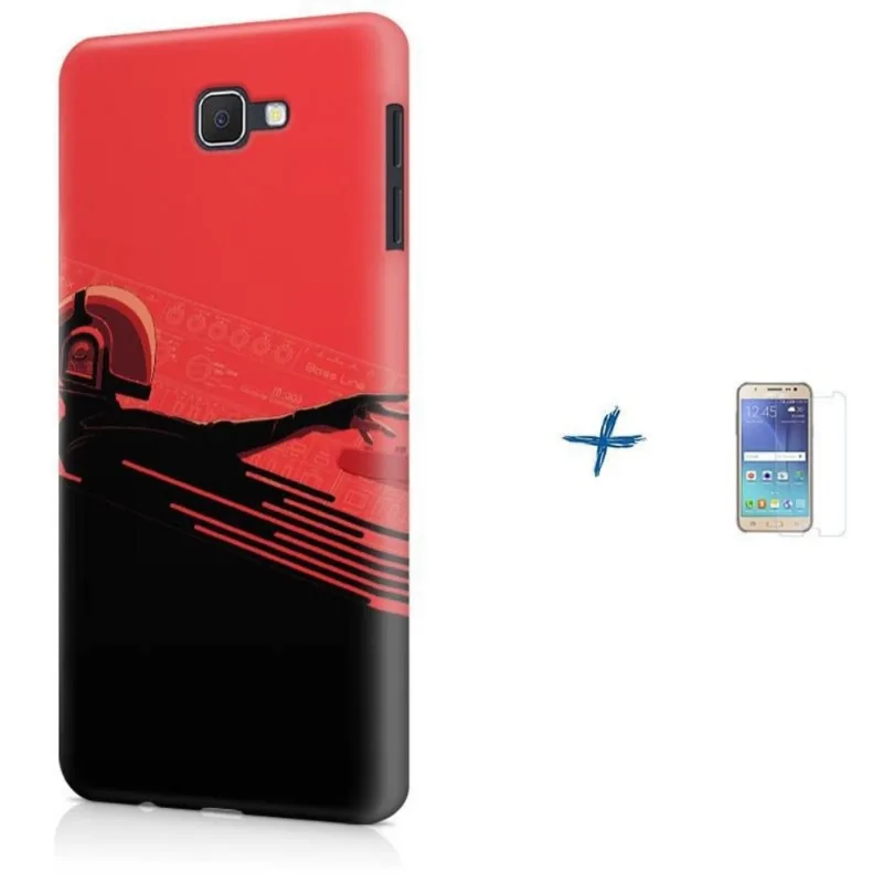 Kit Capa Galaxy J7 Prime Daft Punk + Pel (BD30)
