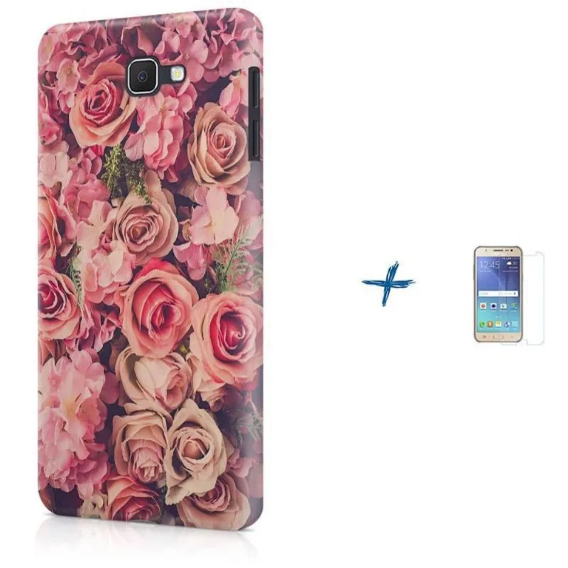 Kit Capa Galaxy J7 Prime Flores Flowers + Pel (BD30)