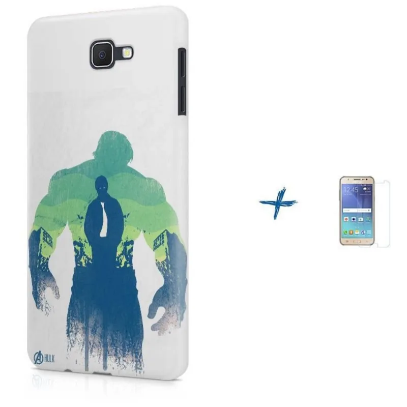 Kit Capa Galaxy J7 Prime Avengers Hulk Vingadores + Pel