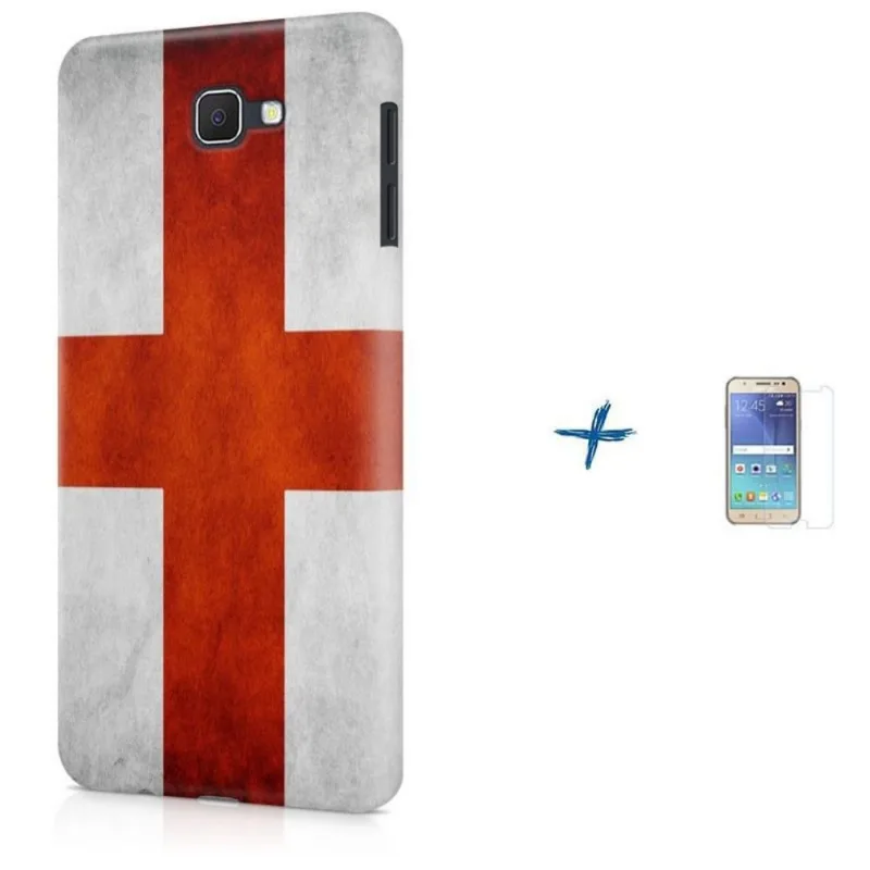 Kit Capa Galaxy J7 Prime Bandeira Inglaterra + Pel (BD30)