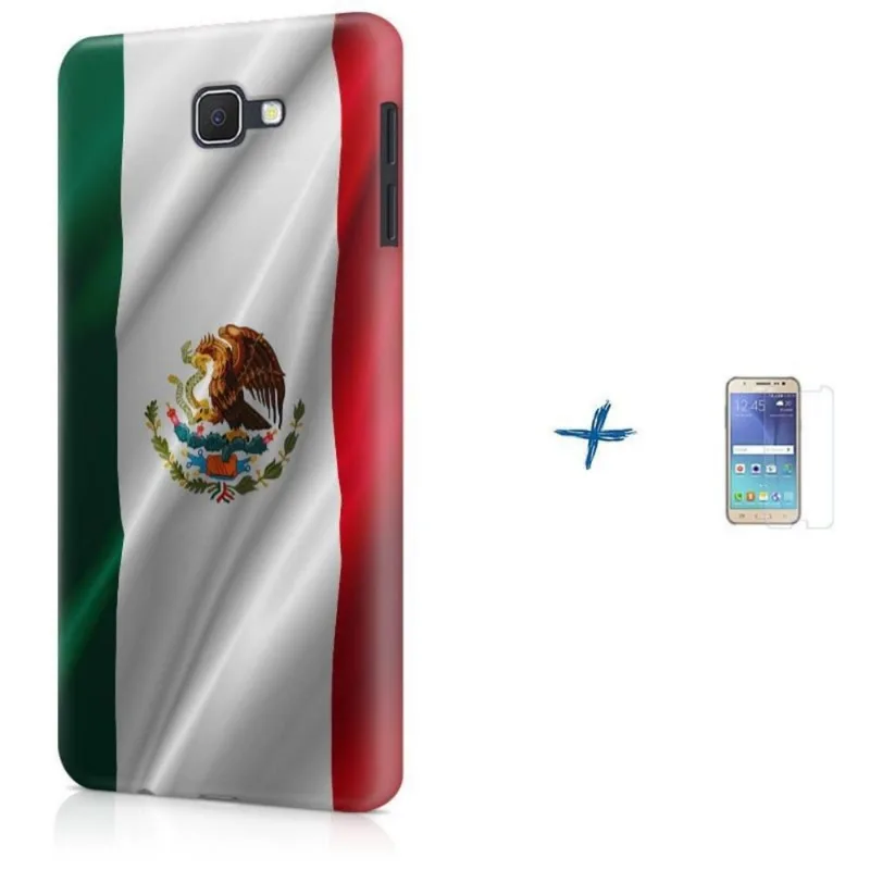 Kit Capa Galaxy J7 Prime Bandeira México + Pel (BD30)