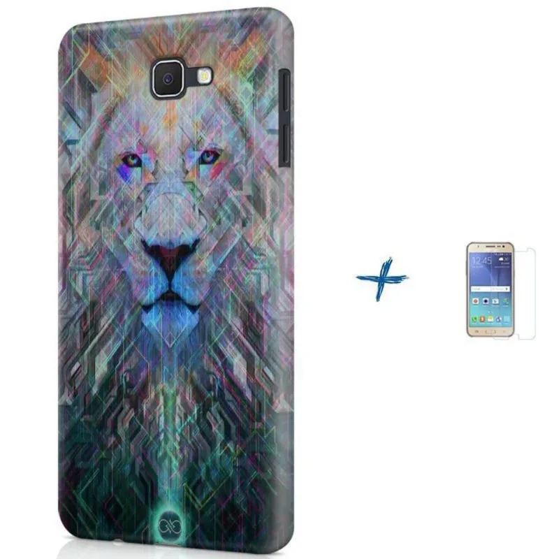 Kit Capa Galaxy J7 Prime Lion Leão + Pel (BD30)