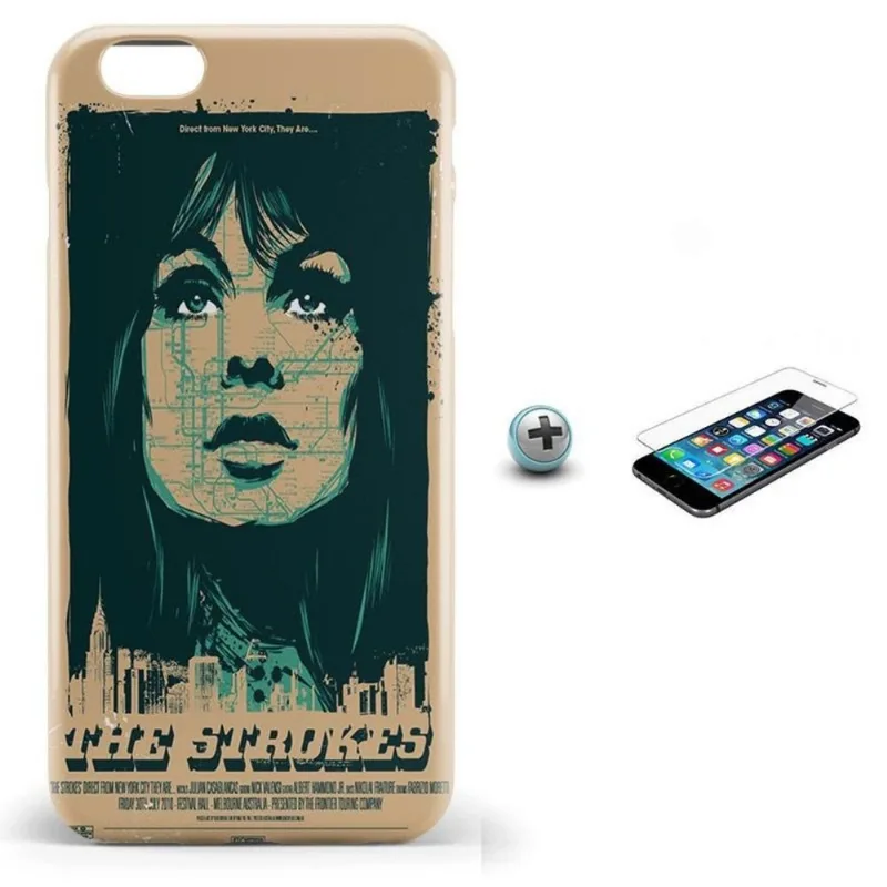 Kit Capa iPhone 6/6S The Strokes + Pel Vidro (BD30)