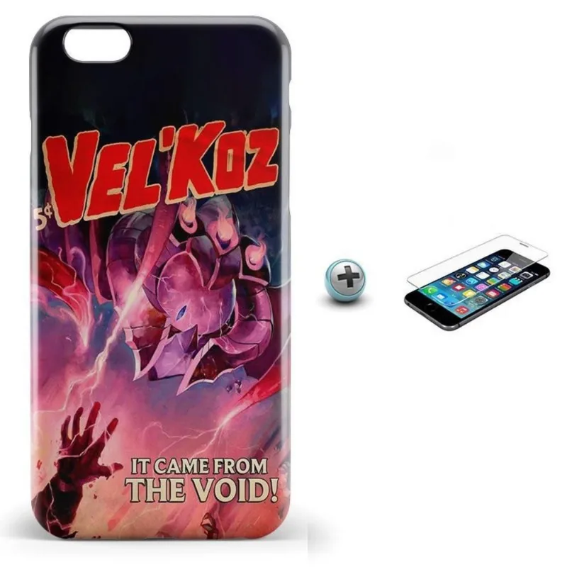 Kit Capa iPhone 6/6S Vel?Koz League + Pel Vidro (BD30)