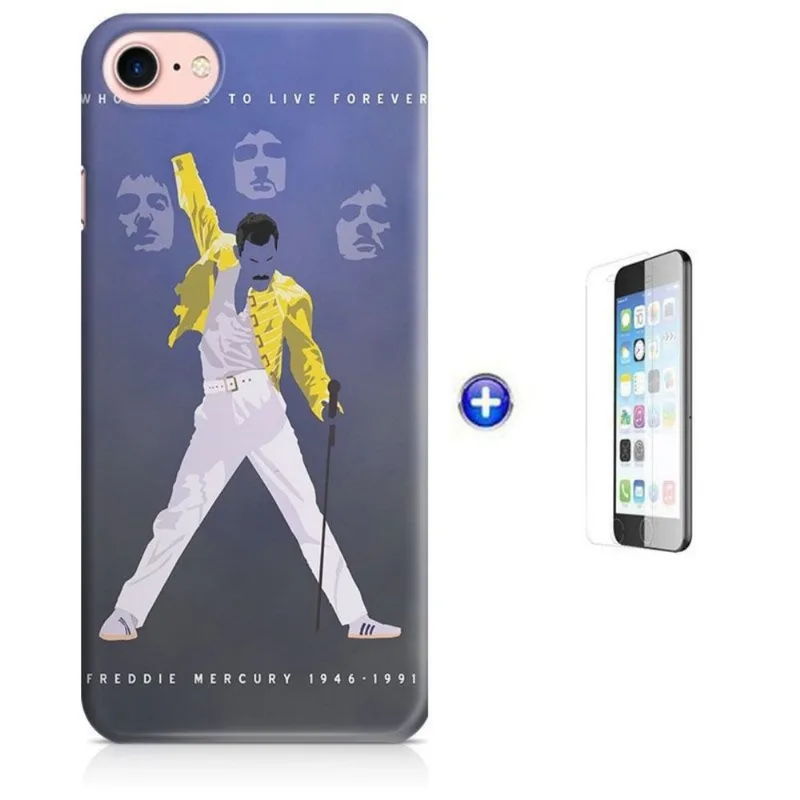 Kit Capa iPhone 8 - 4,7' Freedie Mercury + Pel Vidro B30