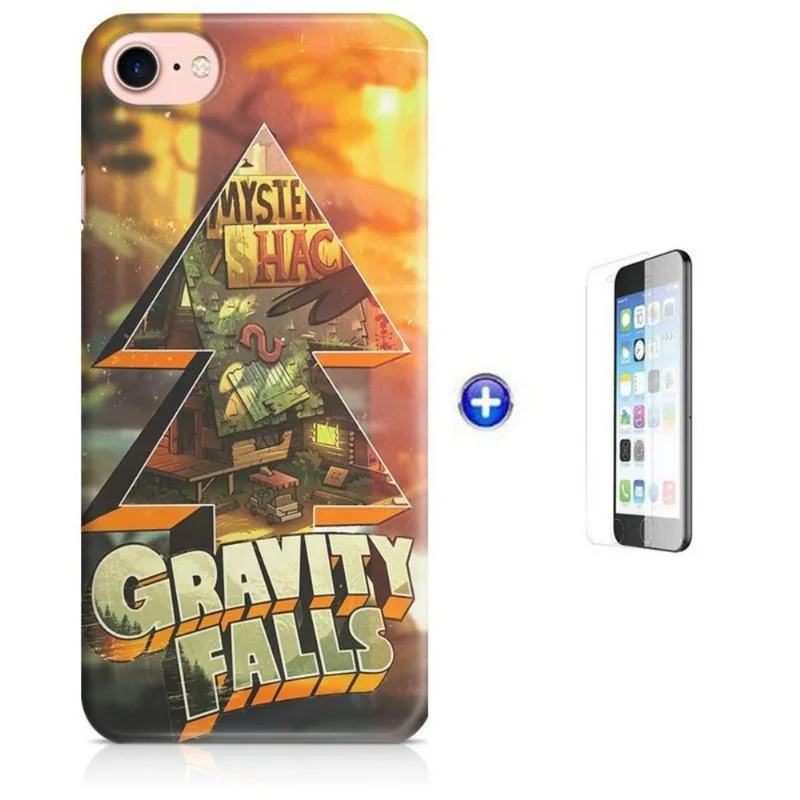 Kit Capa iPhone 8 - 4,7' Gravity Falls + Pel Vidro B30