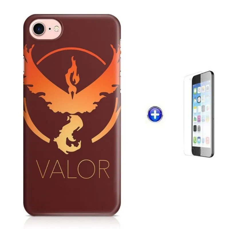 Kit Capa iPhone 8 - 4,7' Pokemon Valor + Pel Vidro BD1