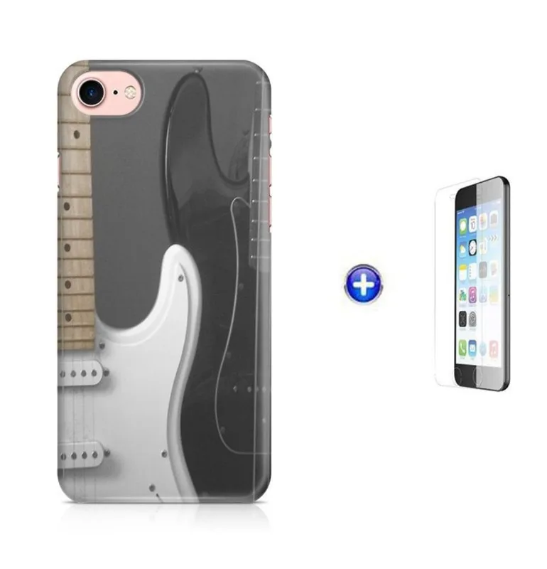 Kit Capa iPhone 8 - 4,7' Rock and Roll + Pel Vidro BD1