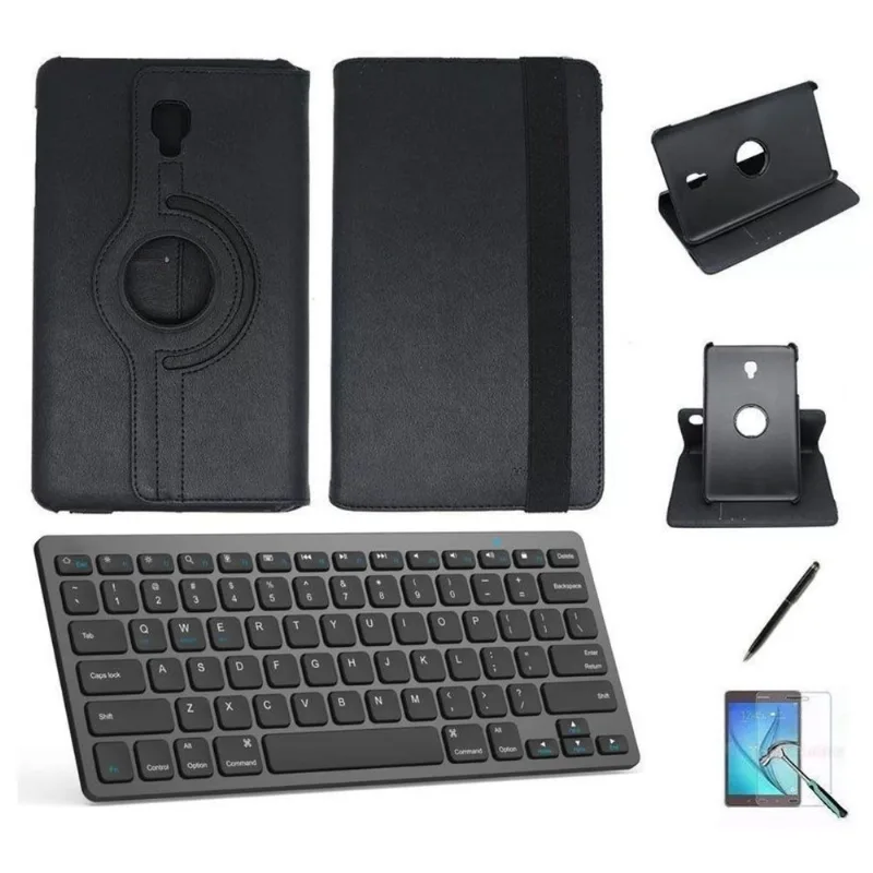 Kit Capa/Can/Pel/Teclado Galaxy Tab S4 - T835 10,5' 360 Preto