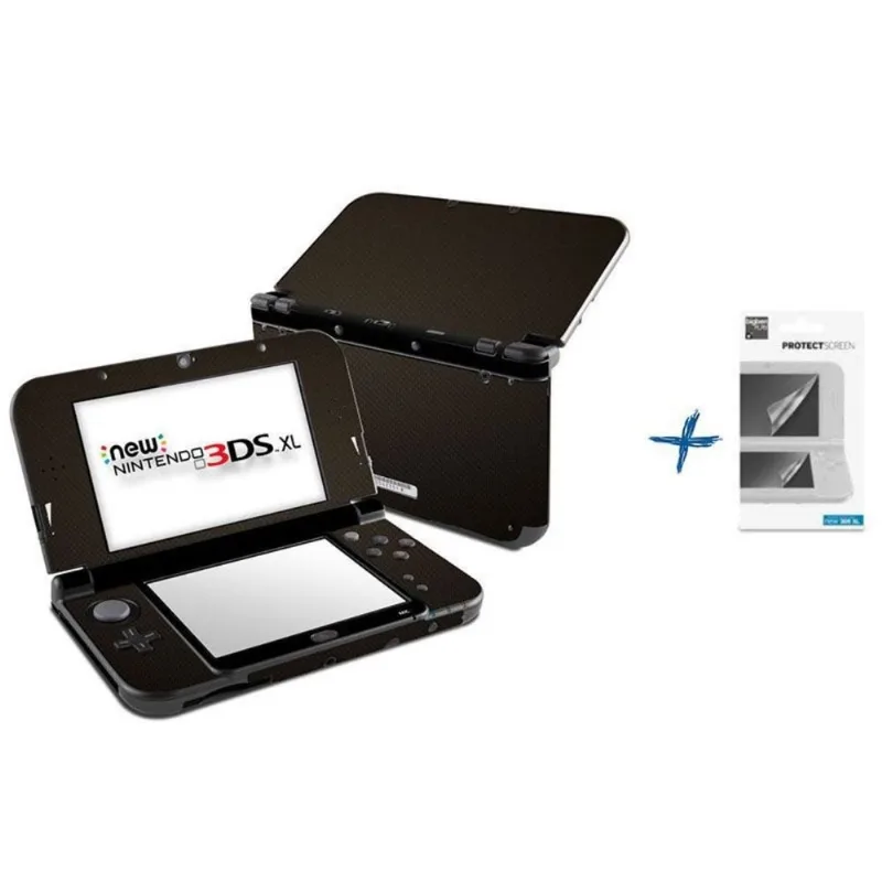 Kit Skin New Nintendo 3DS XL+ Películas (Marrom Premium)