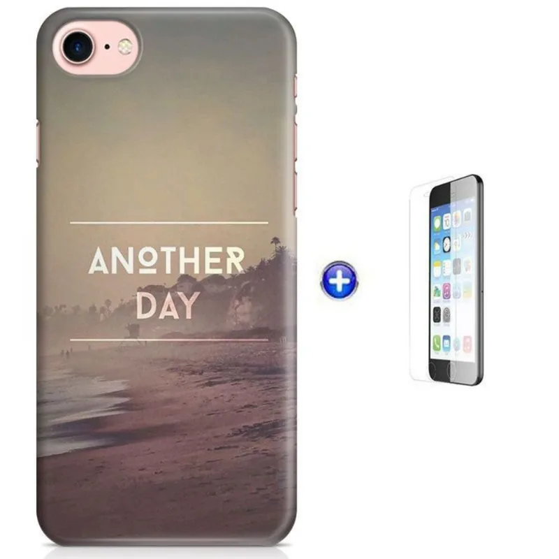 Kit Capa iPhone 7 - 4,7' Another Day + Pel Vidro (BD50)