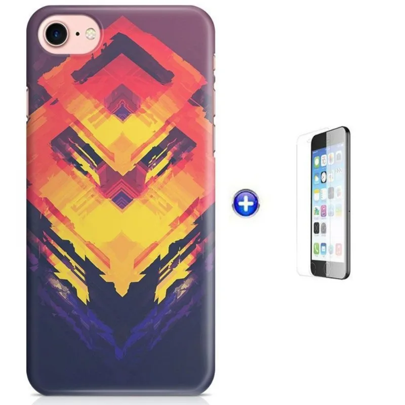 Kit Capa iPhone 7 - 4,7' Arte Minimalista + Pel Vidro (BD50)