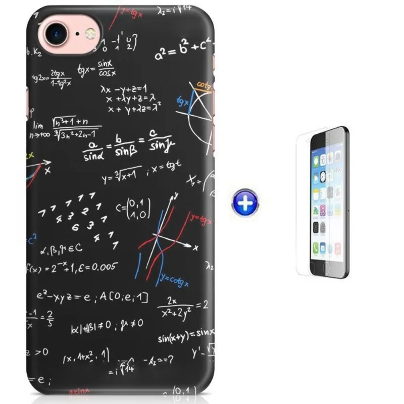Kit Capa iPhone 7 - 4,7' Cálculos + Pel Vidro (BD50)