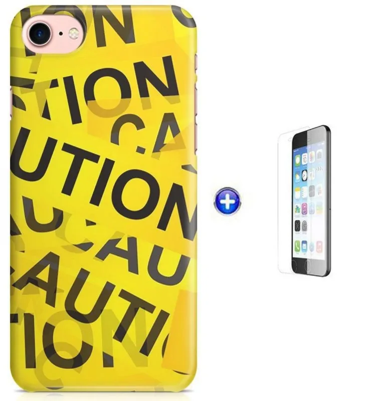 Kit Capa iPhone 7 - 4,7' Cuidado + Pel Vidro (BD50)