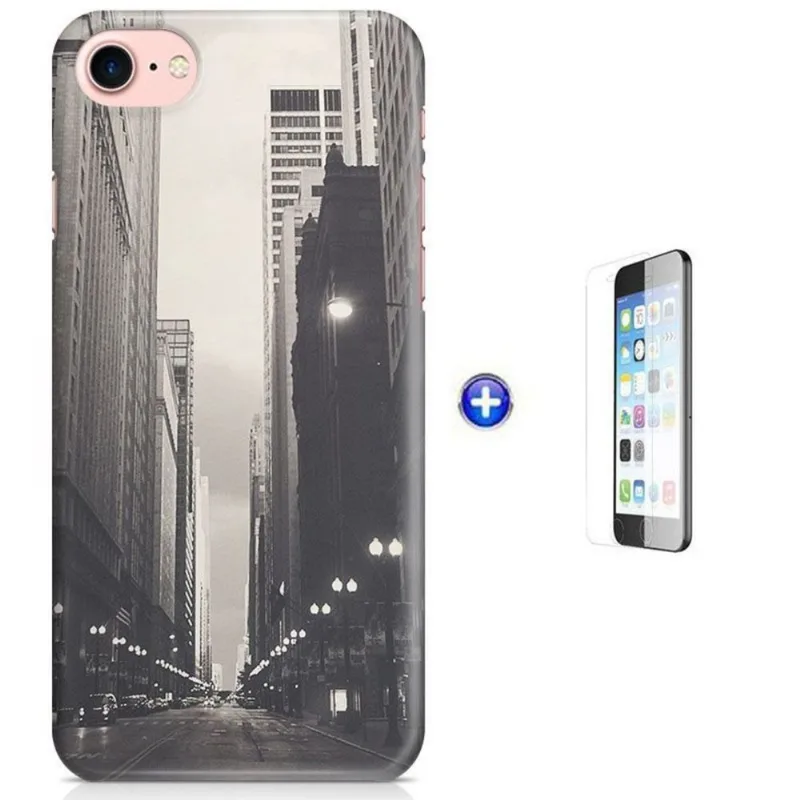 Kit Capa iPhone 7 - 4,7' Chicago + Pel Vidro (BD50)