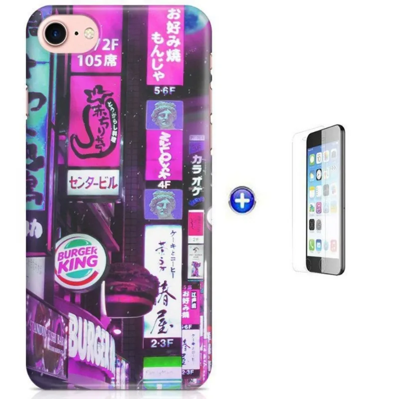 Kit Capa iPhone 7 - 4,7' Vaporwaver + Pel Vidro (BD50)