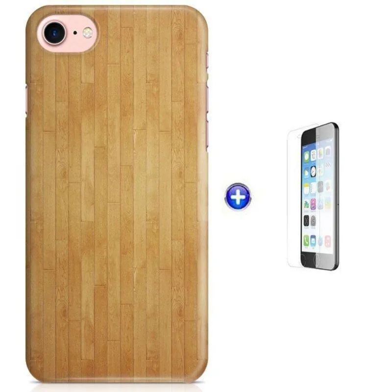 Kit Capa iPhone 7 - 4,7' Madeira + Pel Vidro (BD50)