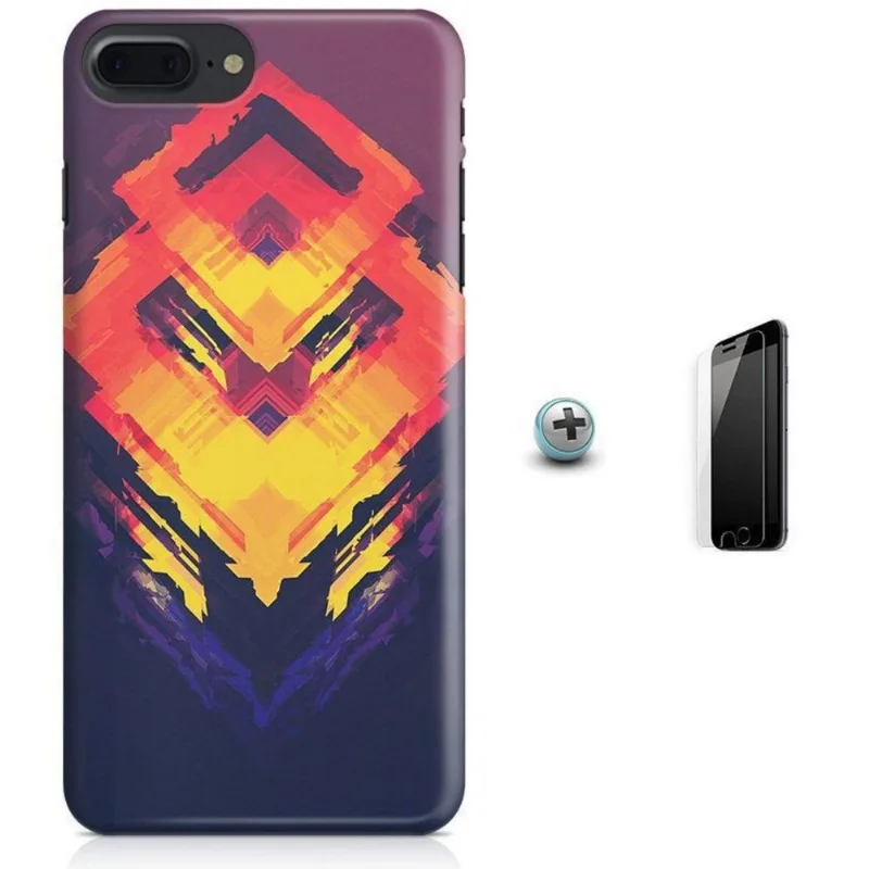 Kit Capa iPhone 7 Plus - Arte Minimalista + Pel Vidro (BD50)