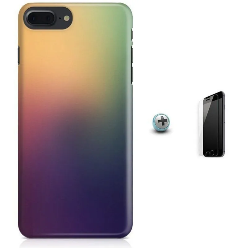 Kit Capa iPhone 7 Plus - Desfoque + Pel Vidro (BD50)