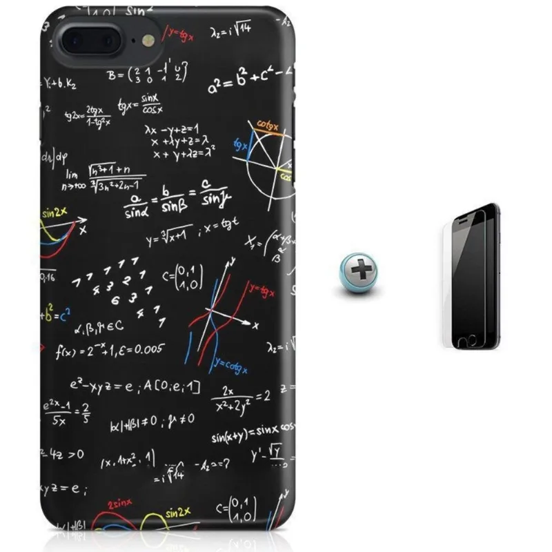 Kit Capa iPhone 7 Plus - Cálculos + Pel Vidro (BD50)