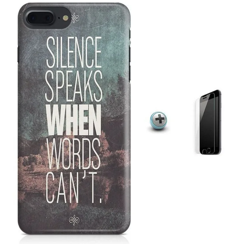 Kit Capa iPhone 7 Plus - Silencio Fala + Pel Vidro B52