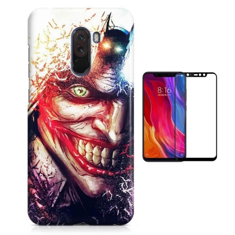 Kit Capa Xiaomi Pocophone F1 Coringa Joker Batman + Pel