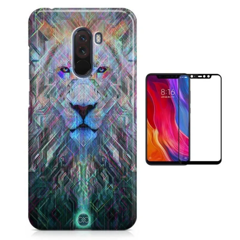 Kit Capa Xiaomi Pocophone F1 Lion + Pel (BD01)