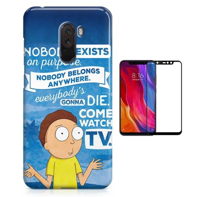 Kit Capa Xiaomi Pocophone F1 Rick and Morty+ Pel (BD02)