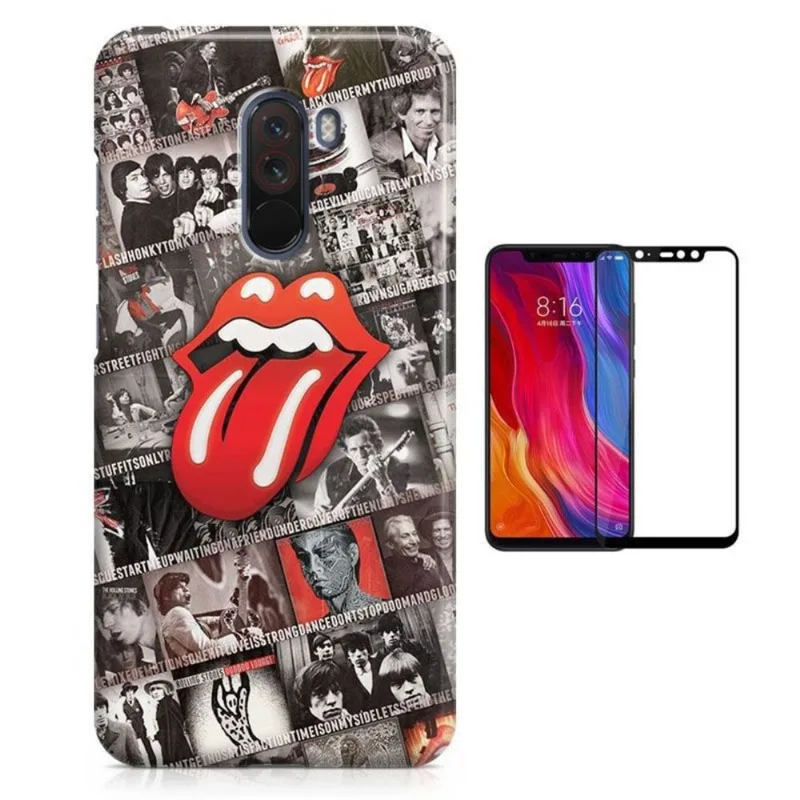 Kit Capa Xiaomi Pocophone F1 Rolling Stones+ Pel (BD02)