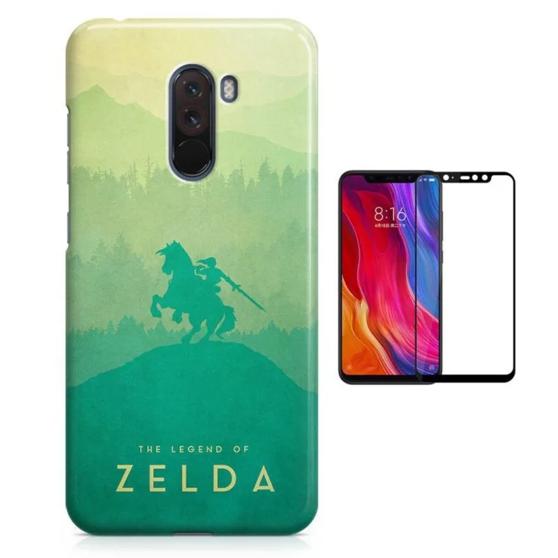 Kit Capa Case TPU Xiaomi Pocophone F1 The Legend of Zelda Link + Pel Vidro (BD03)
