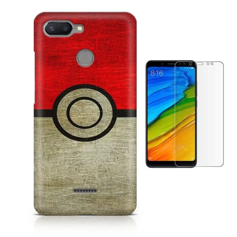 Kit Capa Xiaomi Redmi 6 Pokémon Pokebola Pokeball + Pel