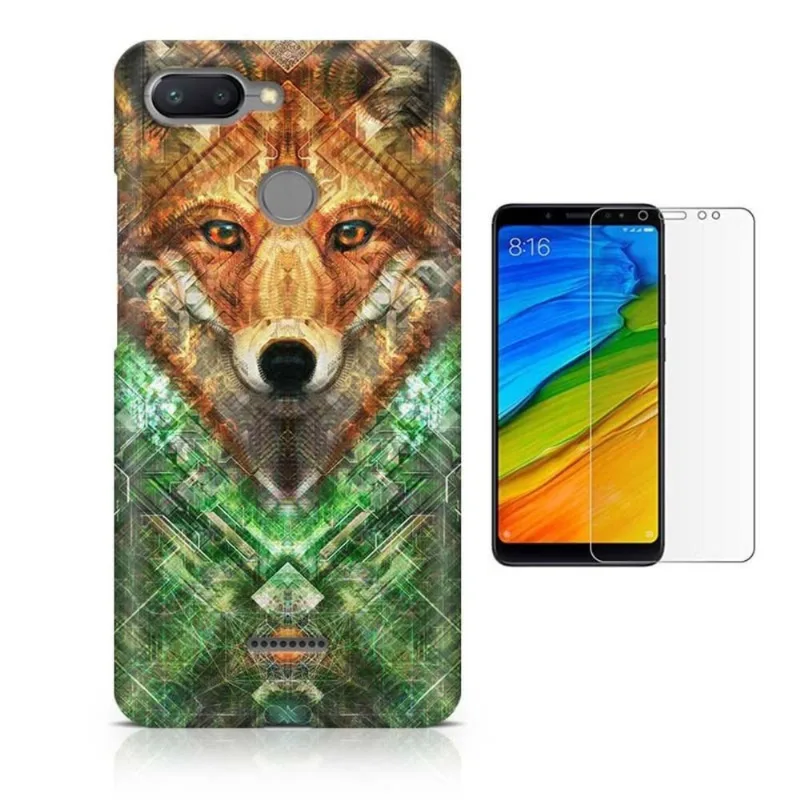 Kit Capa Xiaomi Redmi 6 Wolf Lobo + Pel + Pel (BD01)