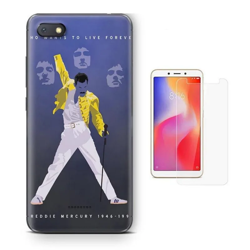 Kit Capa Xiaomi Redmi 6A Freedie Mercury Queen + Pel (BD01)