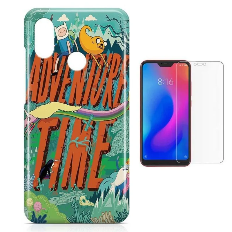 Kit Capa Xiaomi Redmi Note 7 Pro Adventure Time + Pel (BD01)