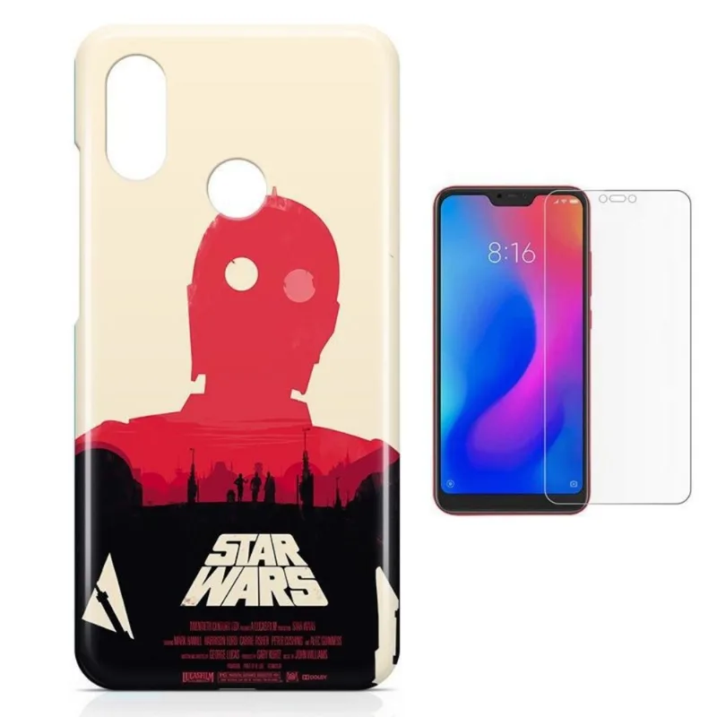 Kit Capa Xiaomi Redmi Note 6 Pro Star Wars + Pel (BD01)