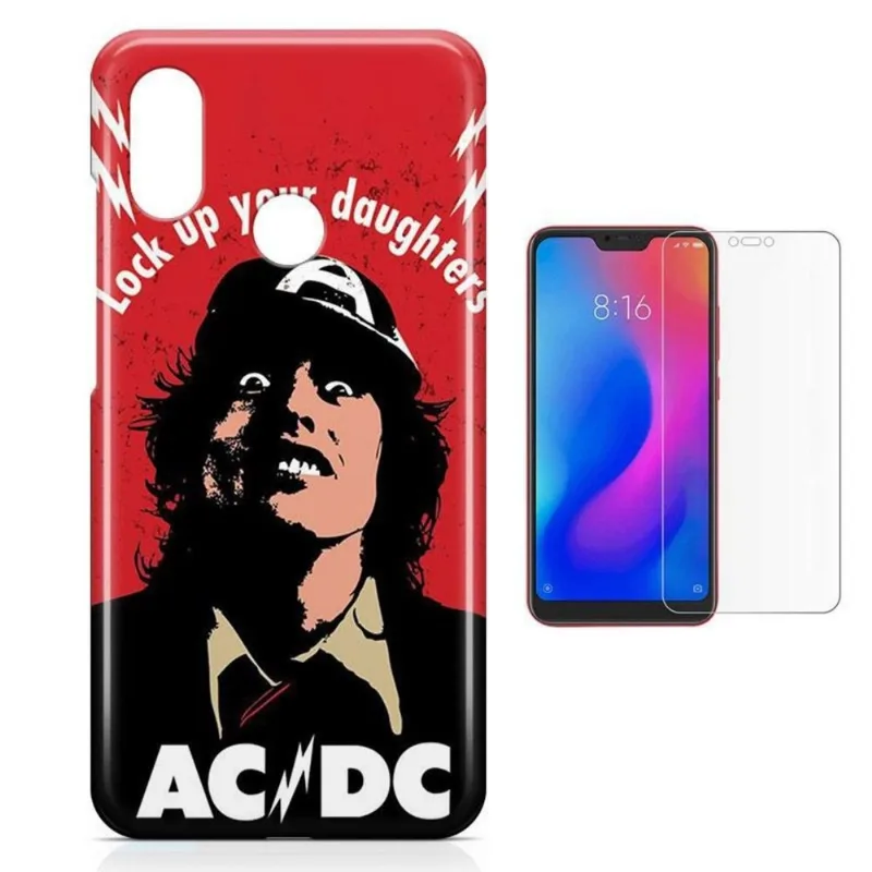 Kit Capa Xiaomi Mi A2 Lite AC/DC acdc + Pel (BD03)