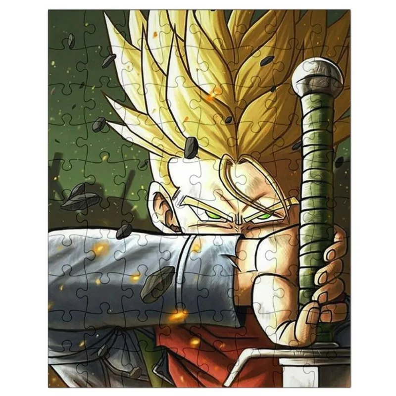 Quebra-Cabeça Personalizado 90 Peças - 30 cm x 20 cm Dragon Ball Trunks (BD61)