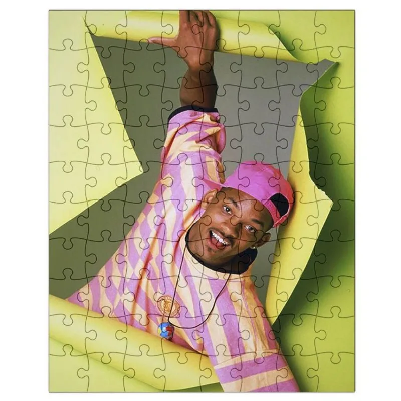 Quebra-Cabeça Personalizado 90 Peças - 30 cm x 20 cm Fresh Prince Um Maluco no Pedaço Will Smith (BD62)