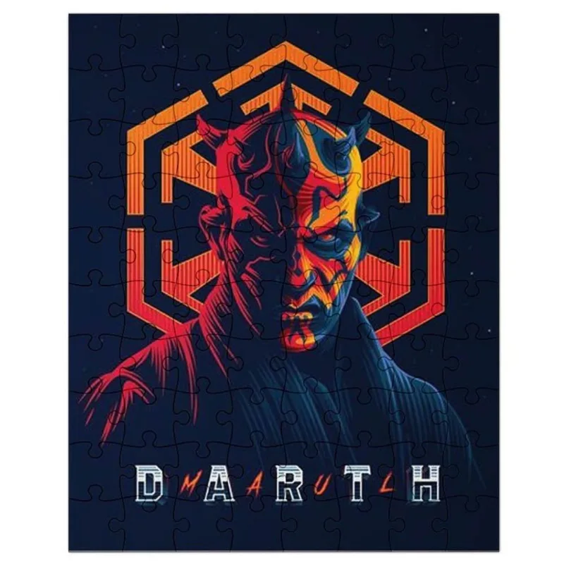 Quebra-Cabeça Personalizado 90 Peças - 30 cm x 20 cm Star Wars Darth Maul (BD68)